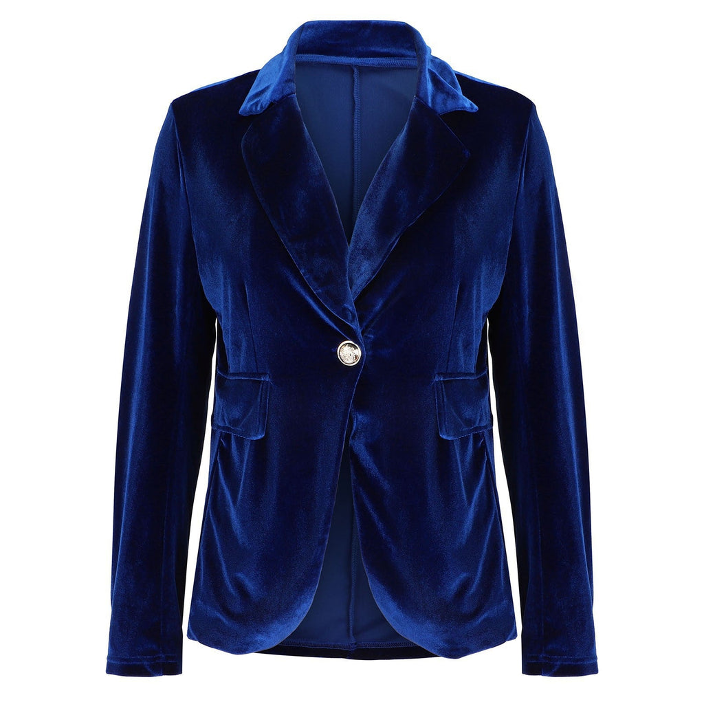 Camille | Womens Slim Fit Velvet Blazer - 10