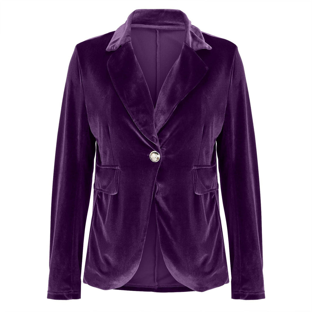 Camille | Womens Slim Fit Velvet Blazer - 14