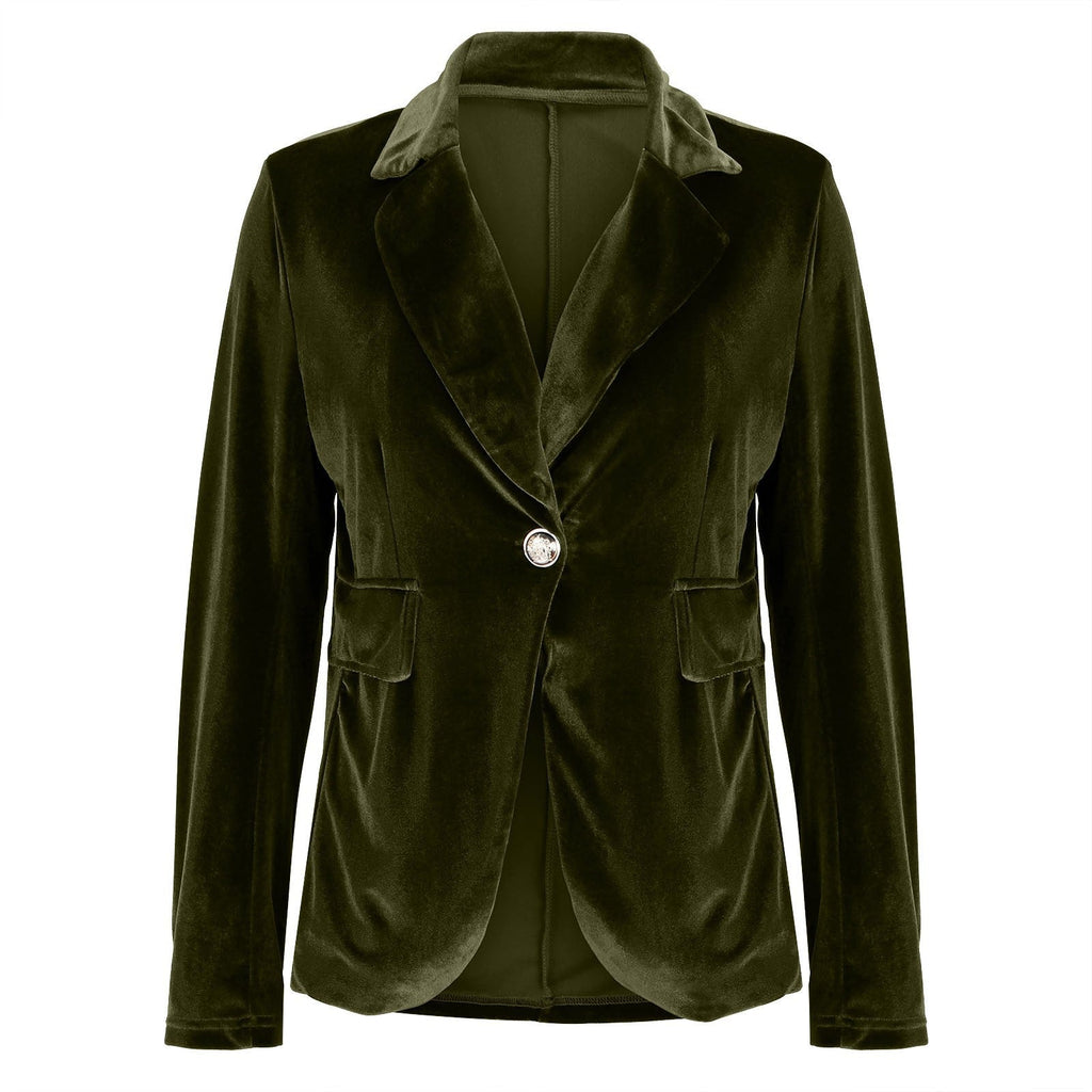 Camille | Womens Slim Fit Velvet Blazer - 16
