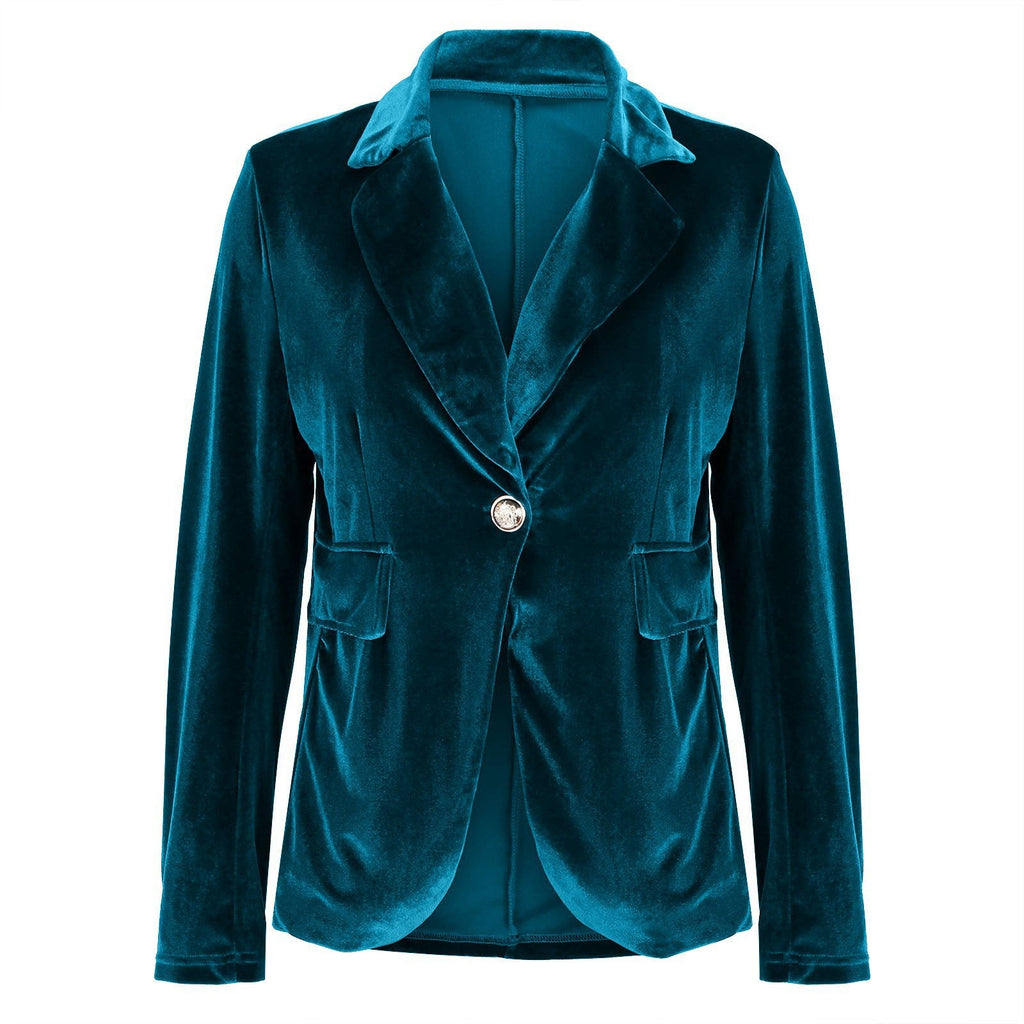 Camille | Womens Slim Fit Velvet Blazer - 20