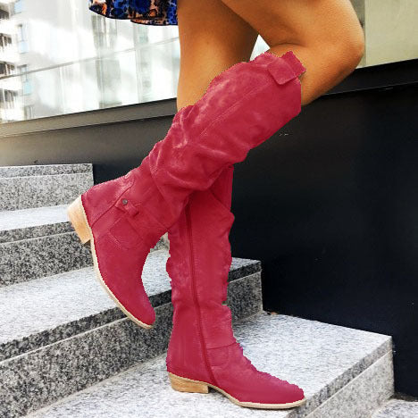 Camryn | Womens Suede Side Zip Low Heel Ankle Boots - 12