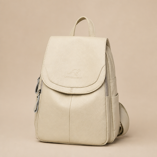 Casimir | Womens Large Capacity Travel School Shoulder Backpack Bag, Cream White
