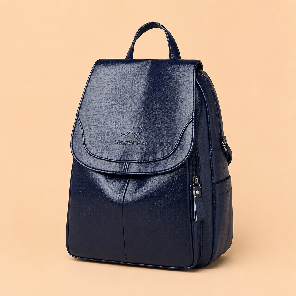 Casimir | Womens Large Capacity Travel School Shoulder Backpack Bag, Dark Blue