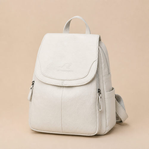 Casimir | Womens Large Capacity Travel School Shoulder Backpack Bag, Pure White