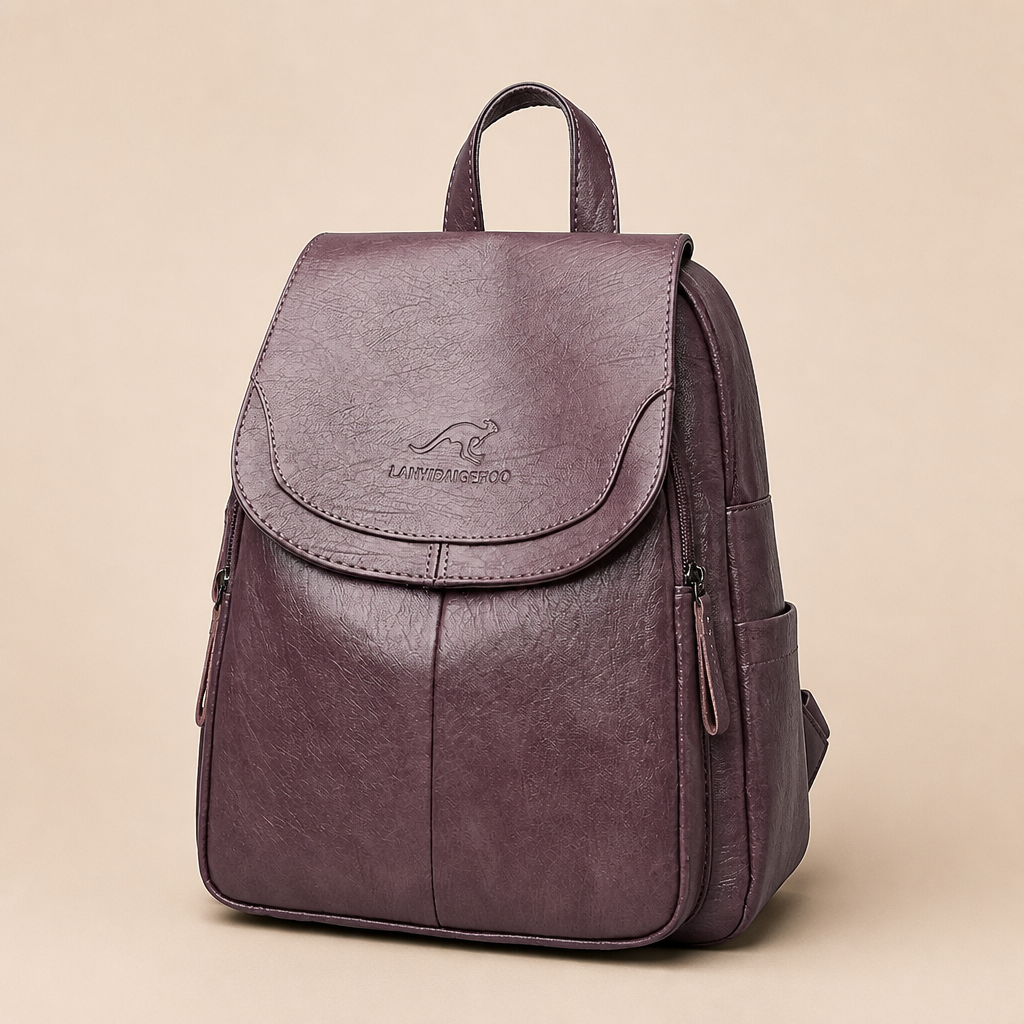 Casimir | Womens Large Capacity Travel School Shoulder Backpack Bag, Purple