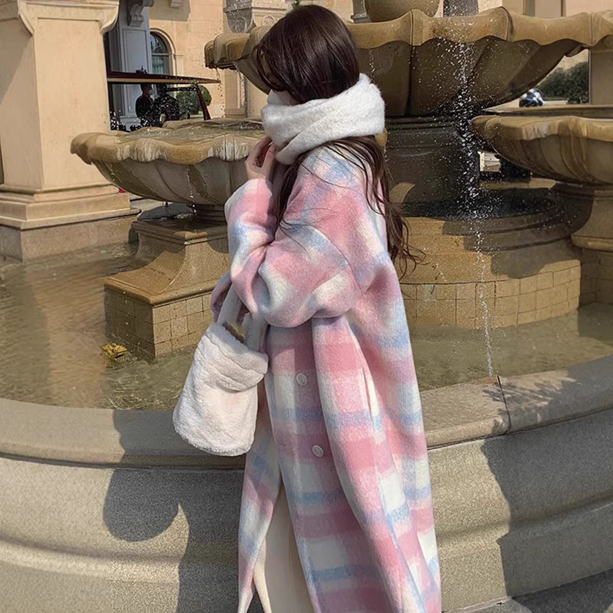 Cecilia | Womens Plaid Wool Blend Coat - 4