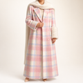 Cecilia | Womens Plaid Wool Blend Warm Winter Coat, Pink