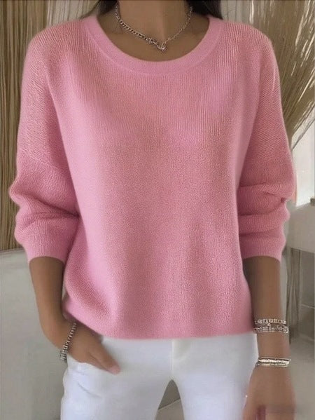 Clementine | Womens Round Neck Long Sleeve Ribbed Top - 7