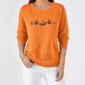Clementine | Womens Long Sleeve Top Round Neck Ribbed Fitted Top, Multi