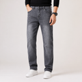 Cole | Straight Leg Stretch Mens Grey Blue Jeans, Grey