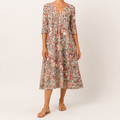 Coraline | Womens Summer Dresses V Neck Printed Vacation Holiday Dress, Multi