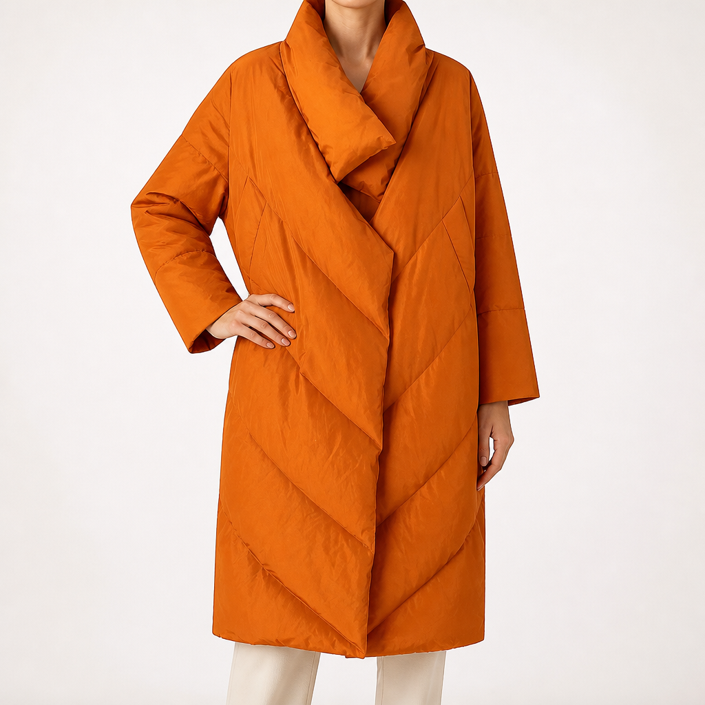 Cordelia | Womens Puffer Coat Longline Duck Down Warm Winter Coat, Design 1