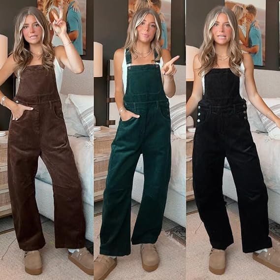 Coretta | Womens Corduroy Dungarees - 2