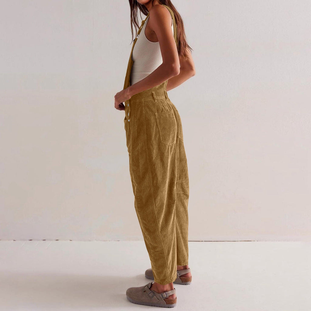 Coretta | Womens Corduroy Dungarees - 3