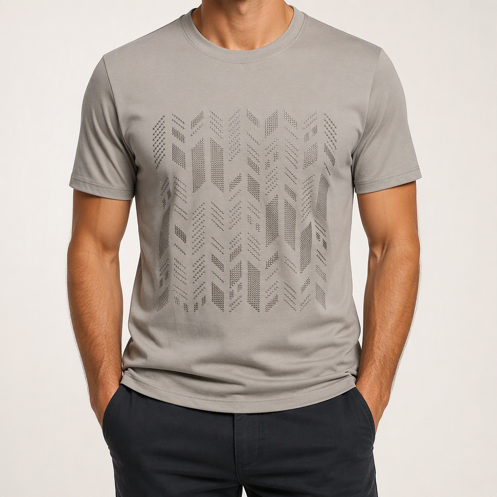 Cormick | Mens European Cotton Short Sleeve T Shirt, Khaki