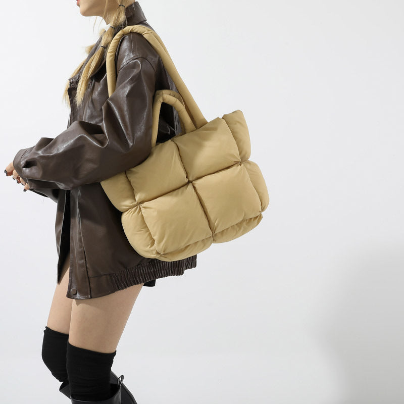 Cosette | Womens Quilted Padded Shoulder Tote Bag - 1