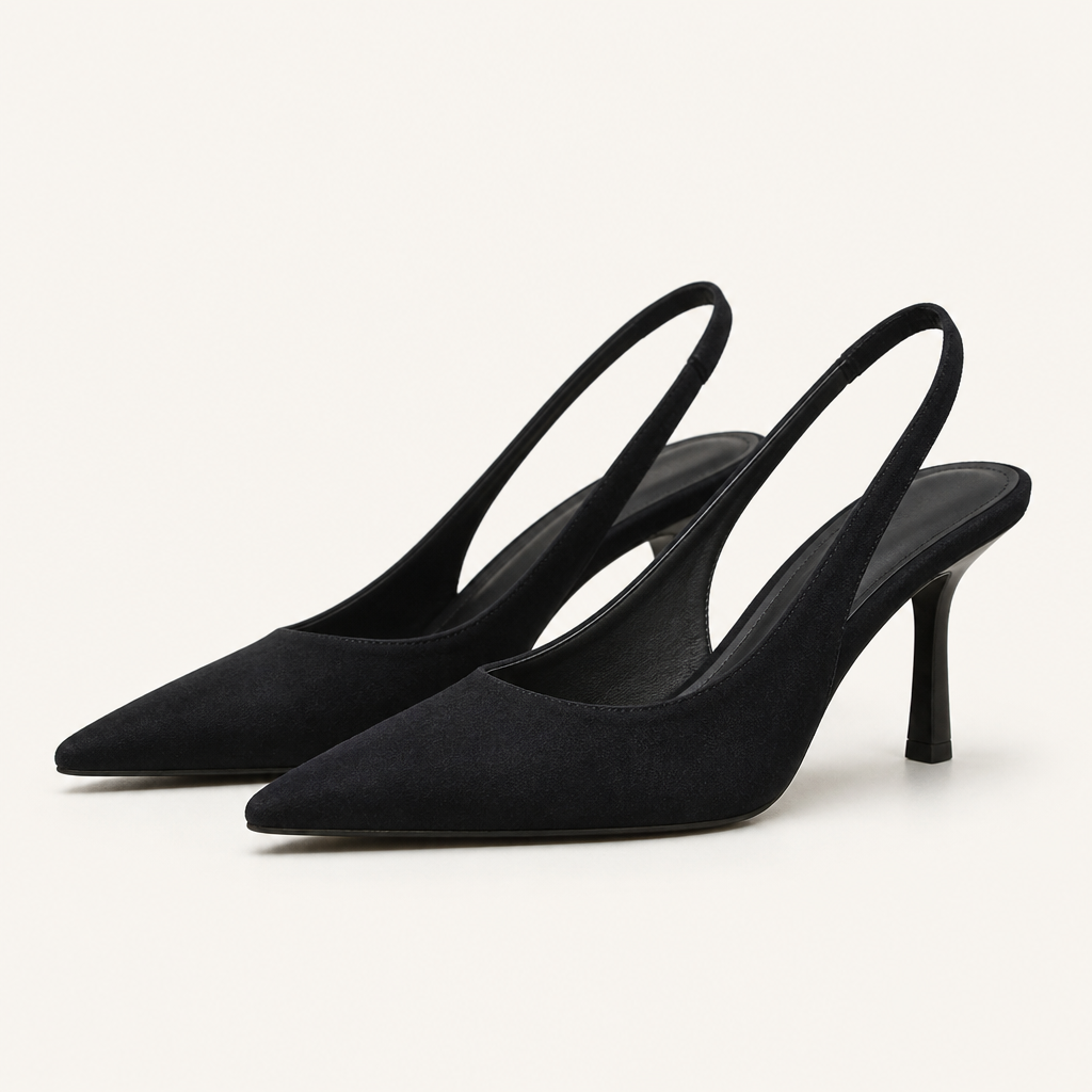 Delphi | Womens Pointed Toe Stiletto Heeled Strappy Sandals Heels, Black 2