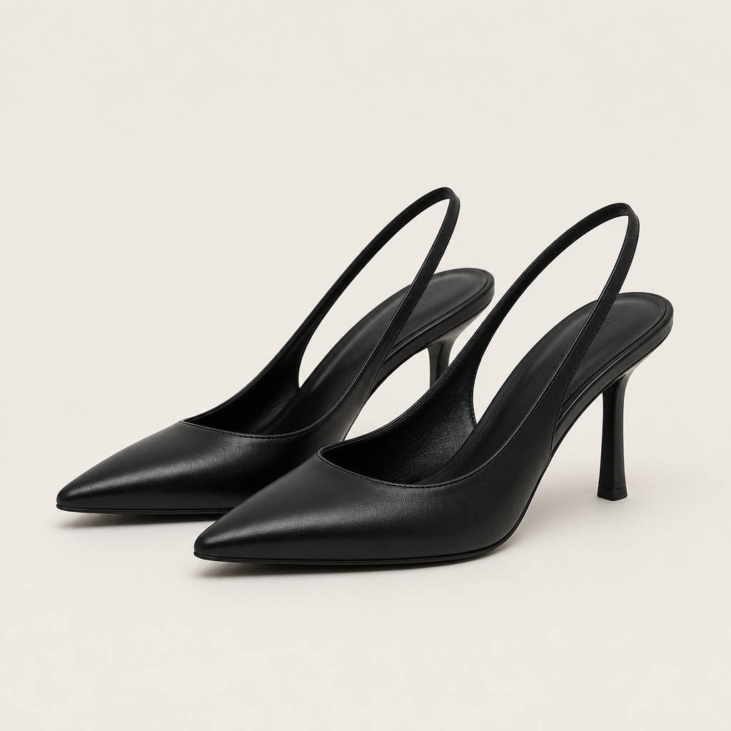 Delphi | Womens Pointed Toe Stiletto Heeled Strappy Sandals Heels, Black