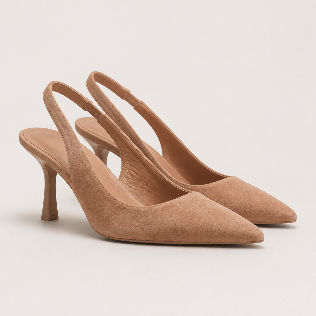 Delphi | Womens Pointed Toe Stiletto Heeled Strappy Sandals Heels, Coffee Brown
