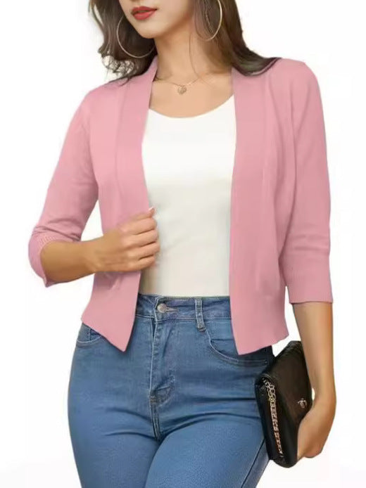 Delphine | Womens Knitted Cardigan Short Coat Versatile - 2