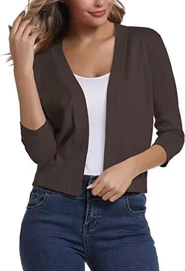 Delphine | Womens Knitted Cardigan Short Coat Versatile - 7