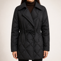 Delphine | Womens Puffer Jacket Down Lightweight Warm Winter Coat, Black