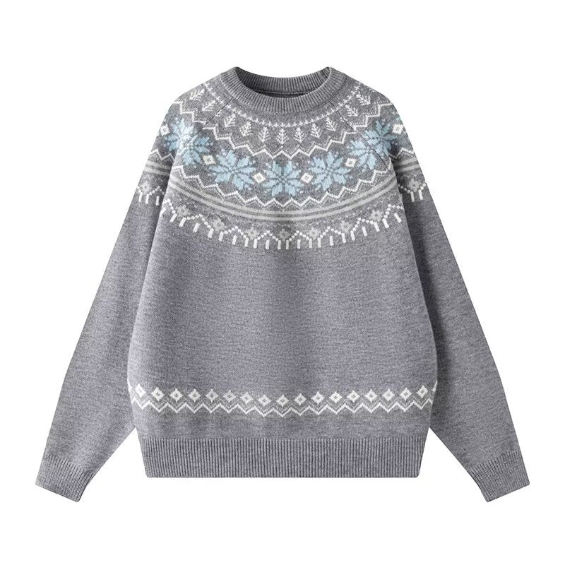 Desmond | Mens Round Neck Knitted Jumper - Grey