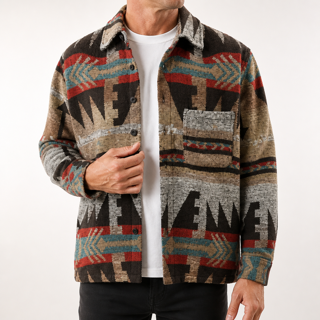 Dexter | Mens Shirt Jacket Retro Loose Casual Overshirt, Long Sleeved Shirt 2