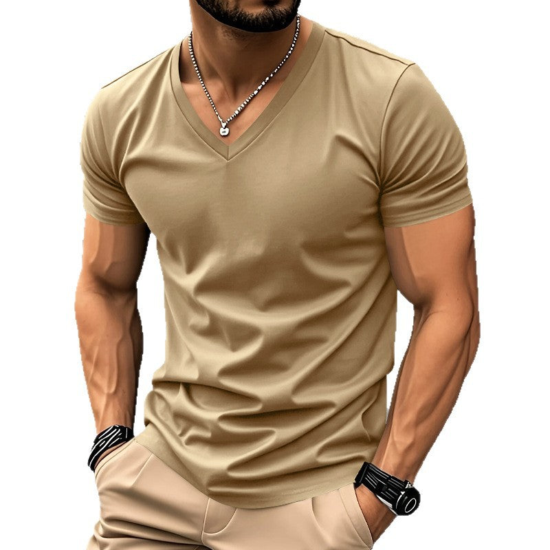 Donovan | Mens American V Neck Short Sleeve Casual T Shirt - 5