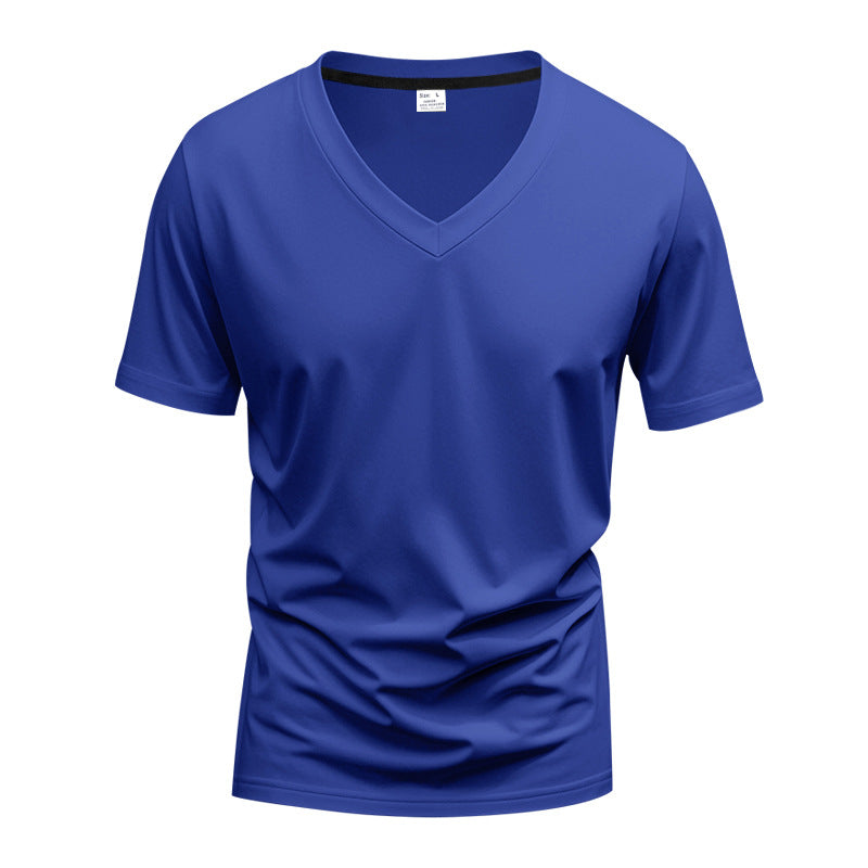 Donovan | Mens American V Neck Short Sleeve Casual T Shirt - Royal Blue
