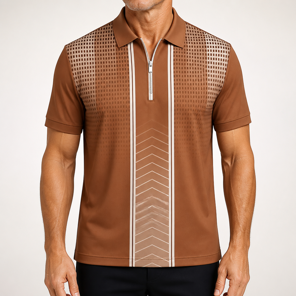 Dorian | Mens Printed Short Sleeve Casual Summer Polo Polo Shirt, Multi 12