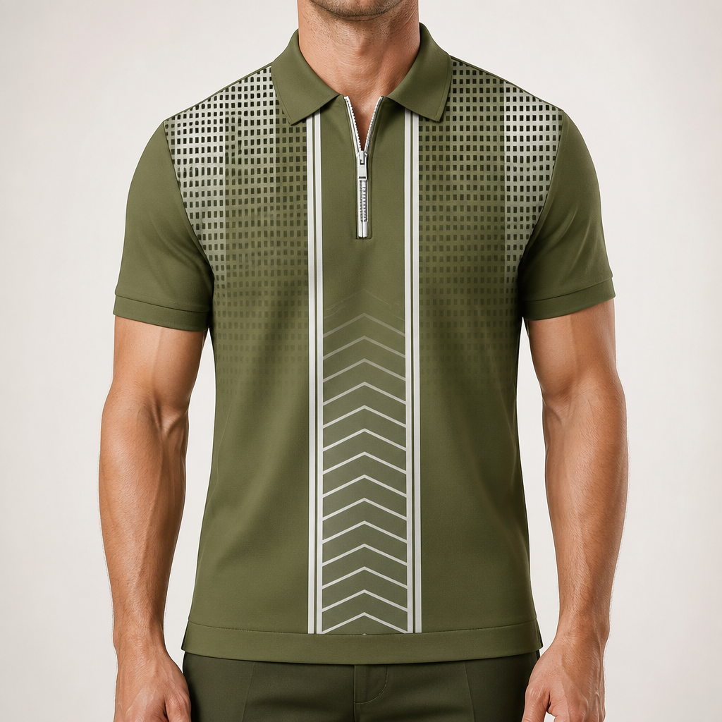 Dorian | Mens Printed Short Sleeve Casual Summer Polo Polo Shirt, Multi 2
