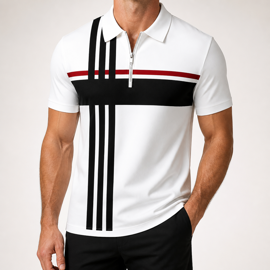 Dorian | Mens Printed Short Sleeve Casual Summer Polo Polo Shirt, Multi 3
