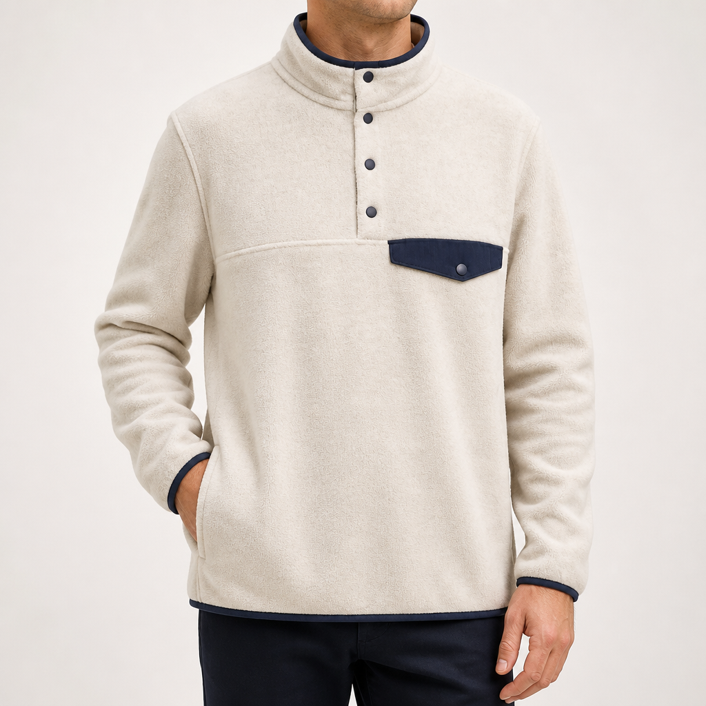 Dorian | Mens Jacket Colour Block Lightweight Casual Coat, Blue