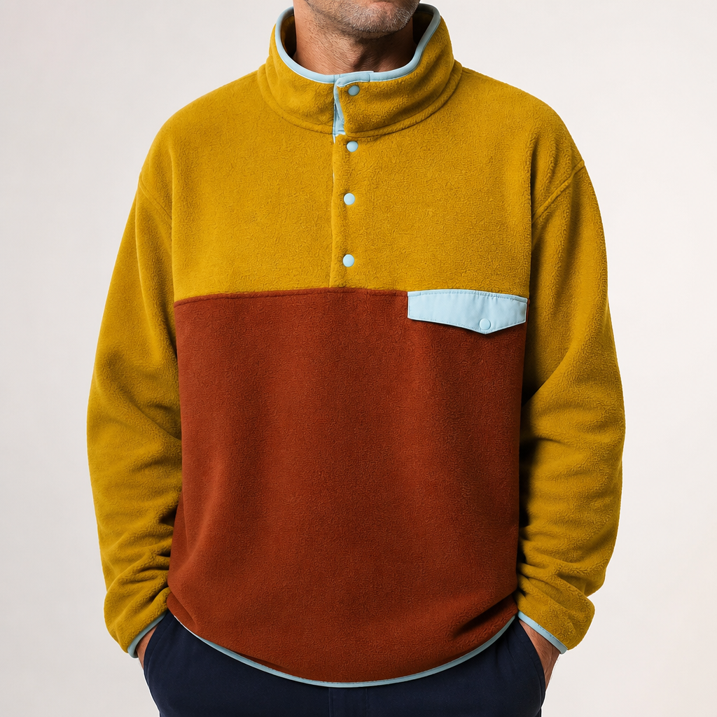 Dorian | Mens Jacket Colour Block Lightweight Casual Coat, Design 1