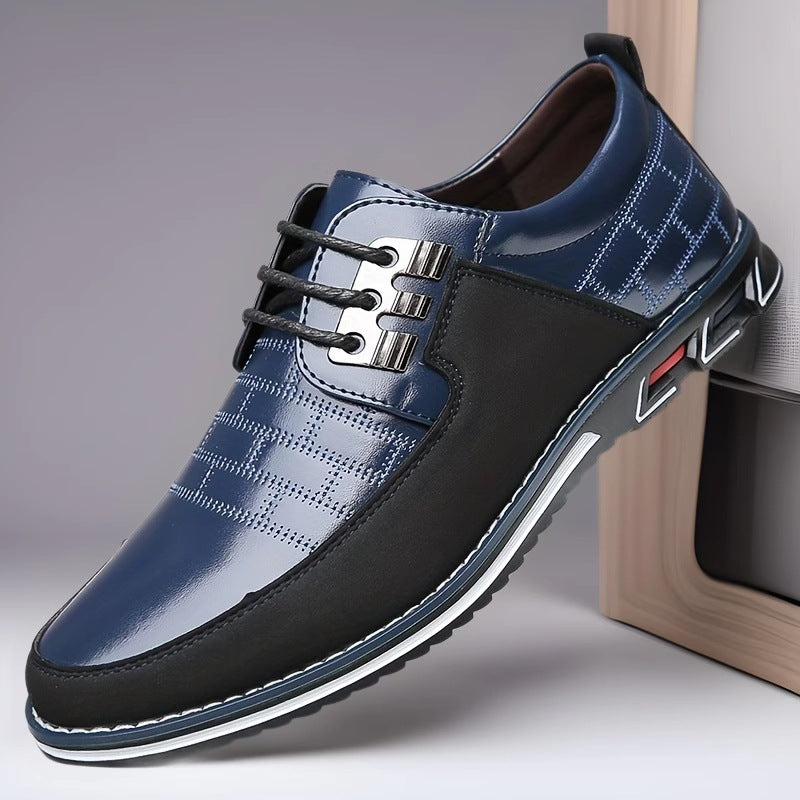 Dorian | Mens Lace Up Breathable Leather Casual Shoes - 1
