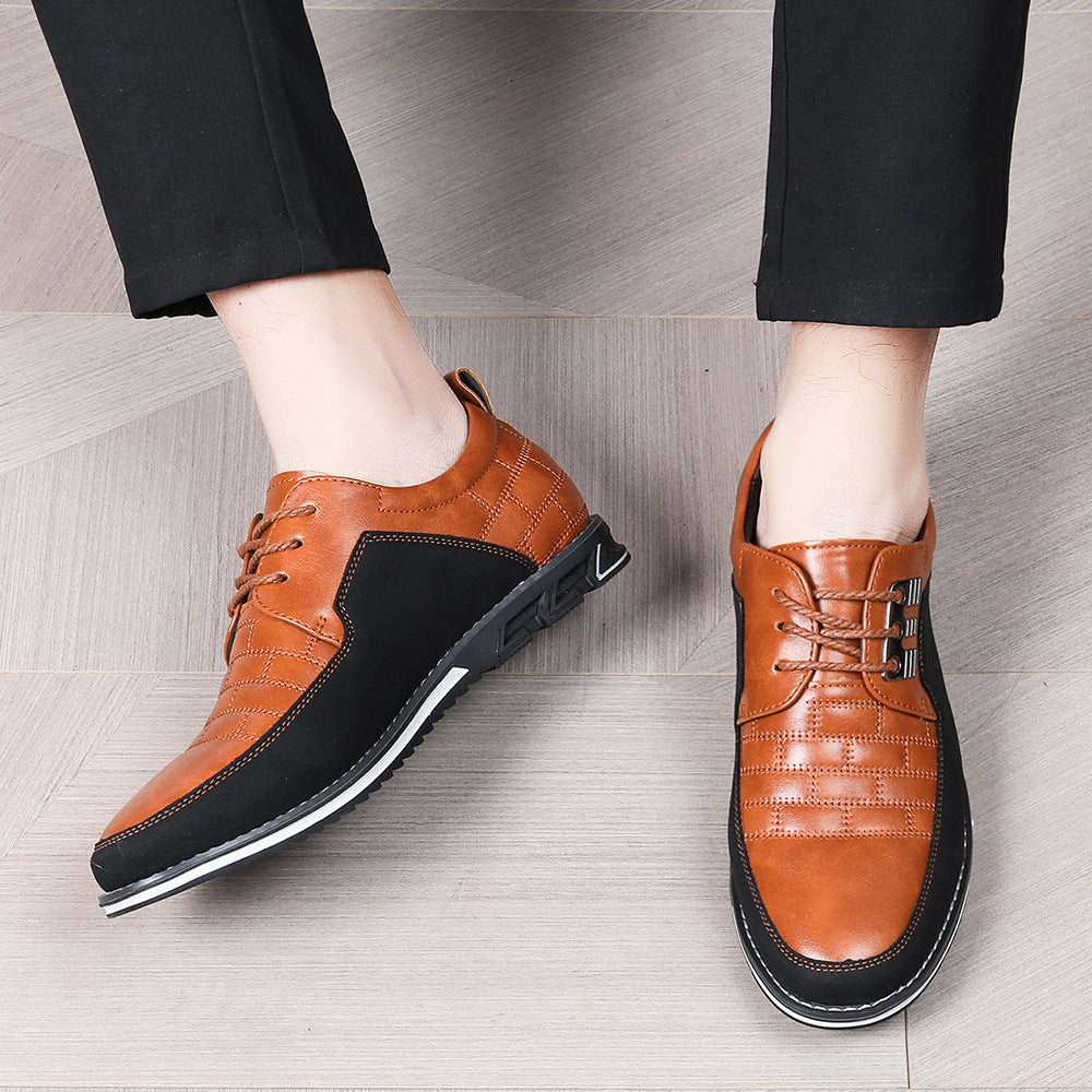 Dorian | Mens Lace Up Breathable Leather Casual Shoes - 10