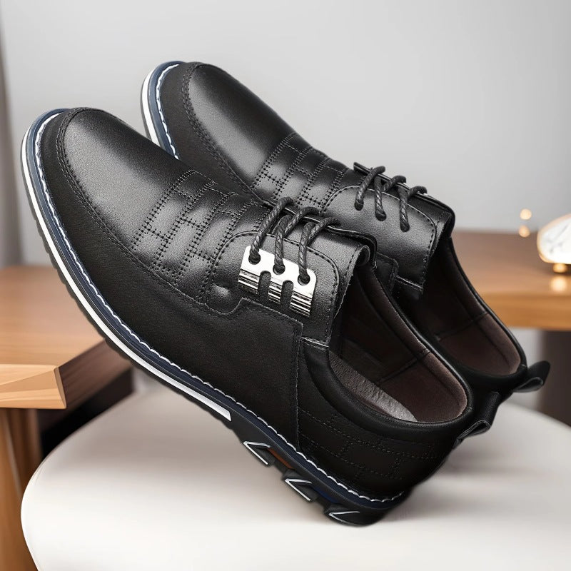 Dorian | Mens Lace Up Breathable Leather Casual Shoes - 3