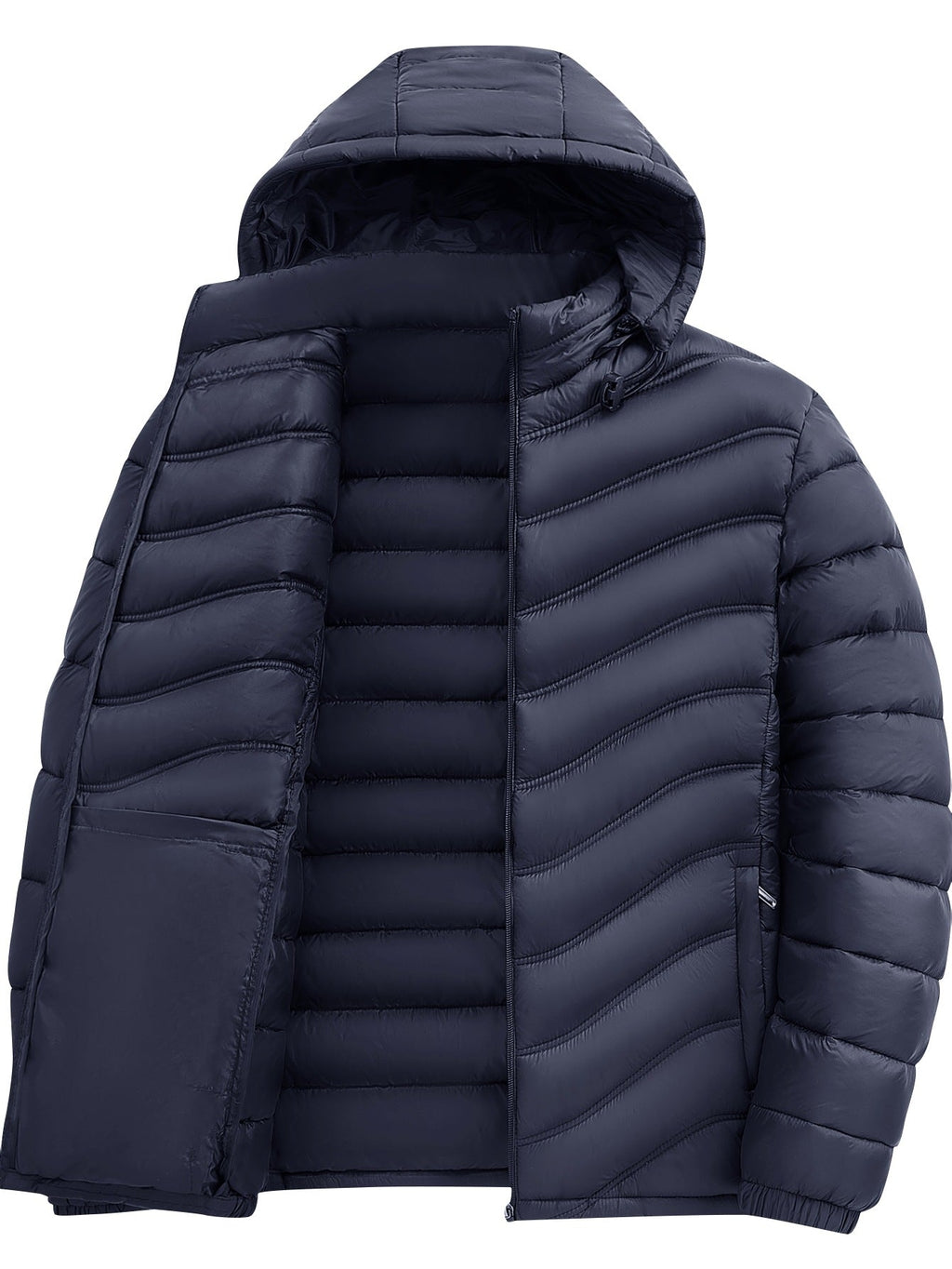 Eamon | Mens Puffer Jacket Padded Winter Jacket Lightweight Quilted Coat - Blue