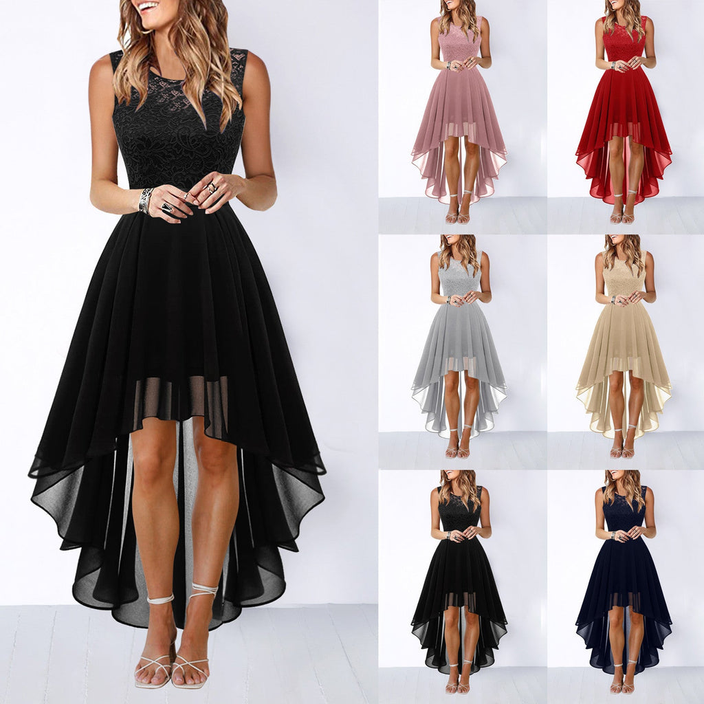Eleanor | Womens Cocktail Lace Midi Wedding Guest Evening Formal Long Elegant Dresses - 1
