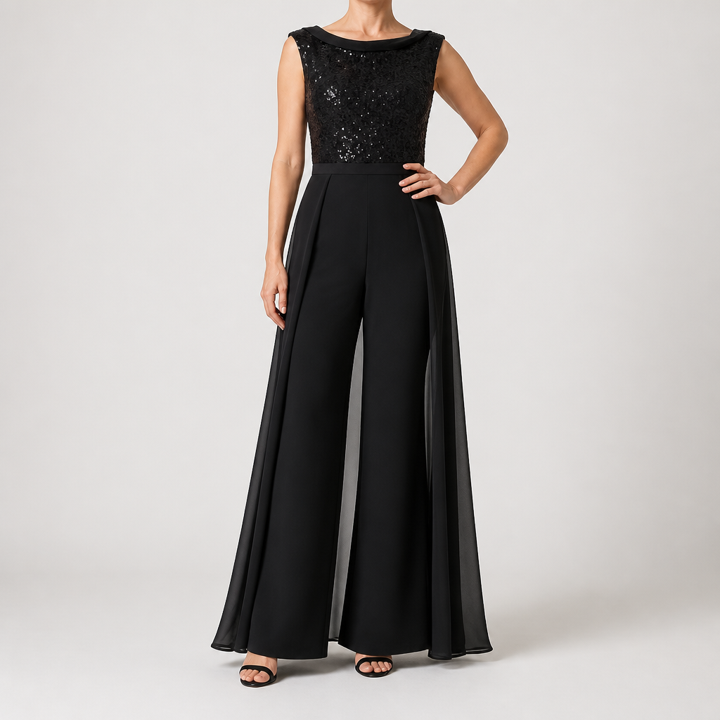 Elise | Womens Sequin Backless Cocktail Wedding Guest Prom Evening Occasion Long Dresses, Black