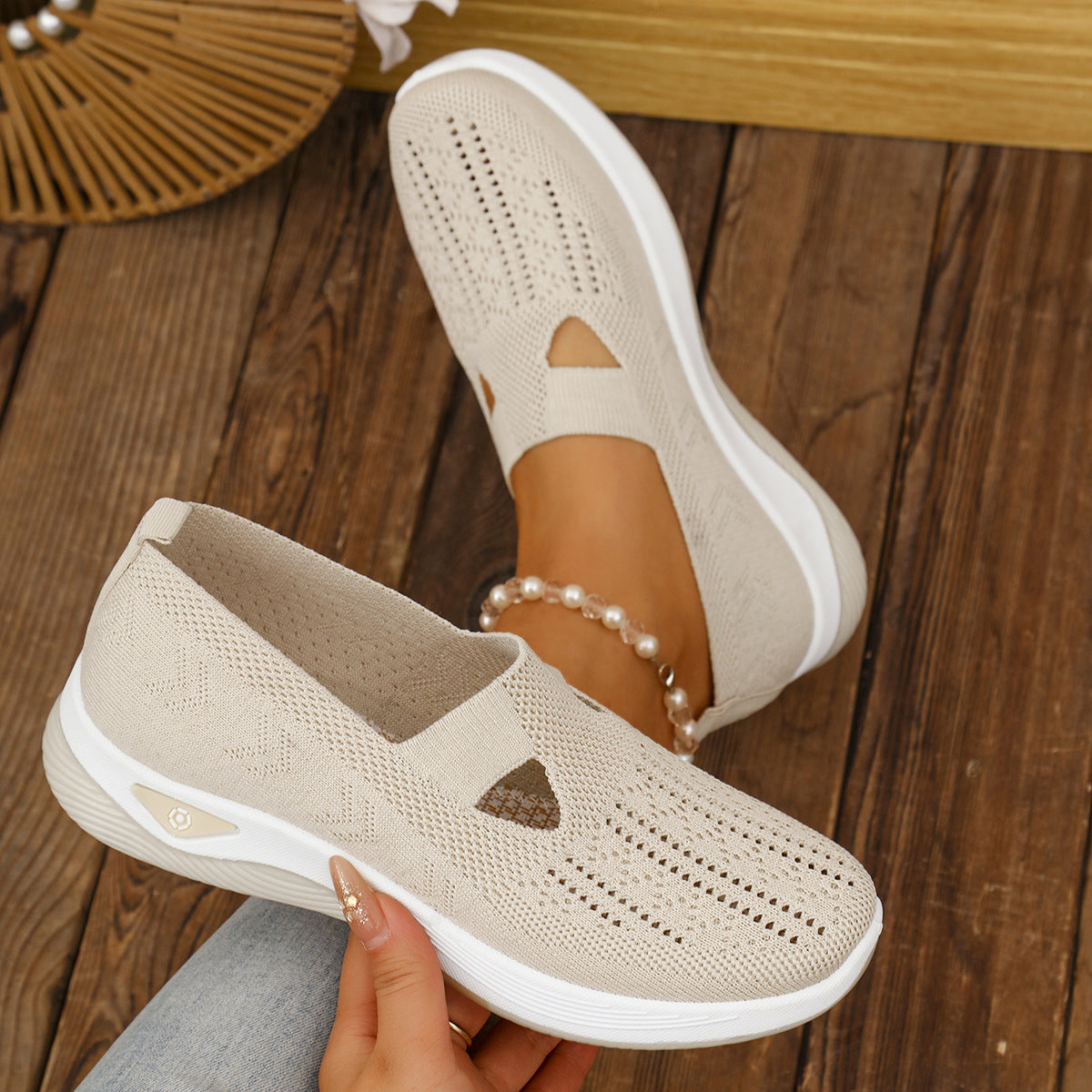 Elka | Womens Flexible Knit Lightweight Shoes - 11