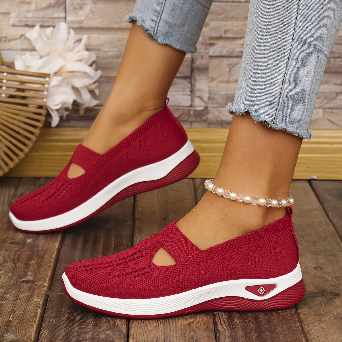 Elka | Womens Flexible Knit Lightweight Shoes - 3