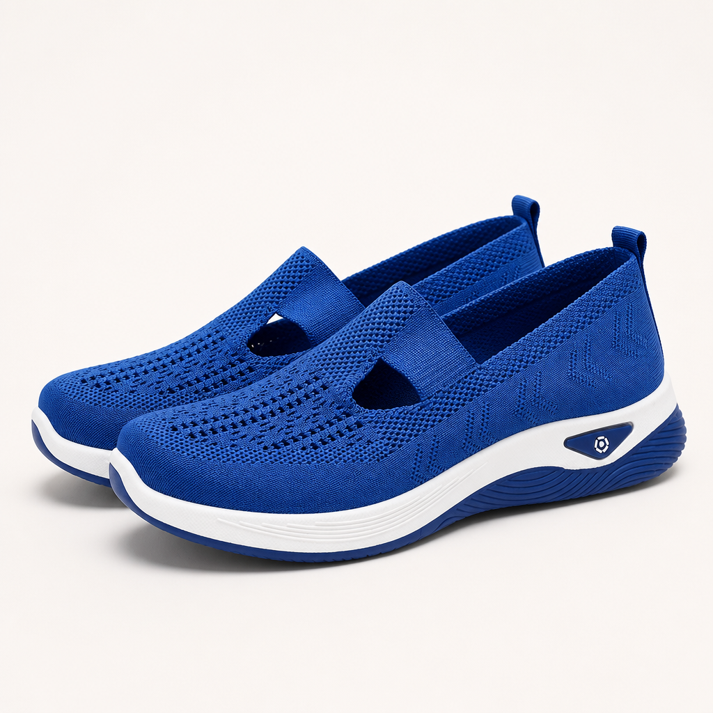 Elka | Womens Trainers Knit Lightweight Running Sports Sneakers, Blue