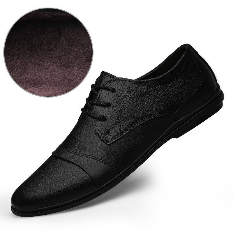 Ellery | Mens Leather Business Formal Dress Black Brown Shoes - 2