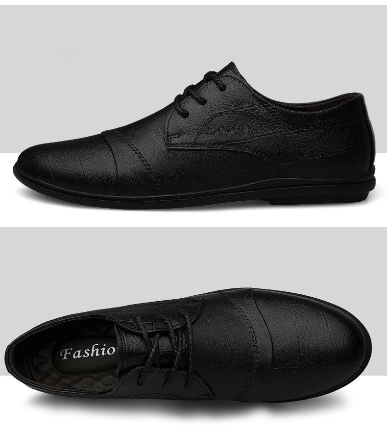 Ellery | Mens Leather Business Formal Dress Black Brown Shoes - 6