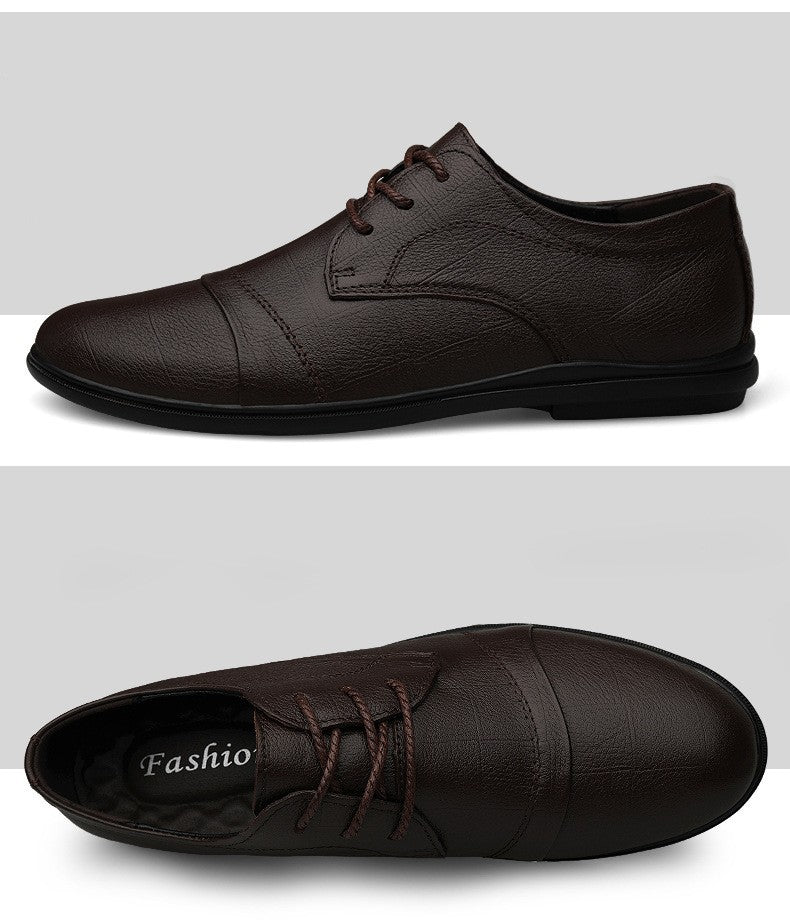 Ellery | Mens Leather Business Formal Dress Black Brown Shoes - 7