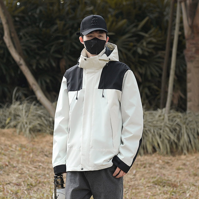 Ellis | Mens Waterproof Hardshell Ski Jacket, Ivory White