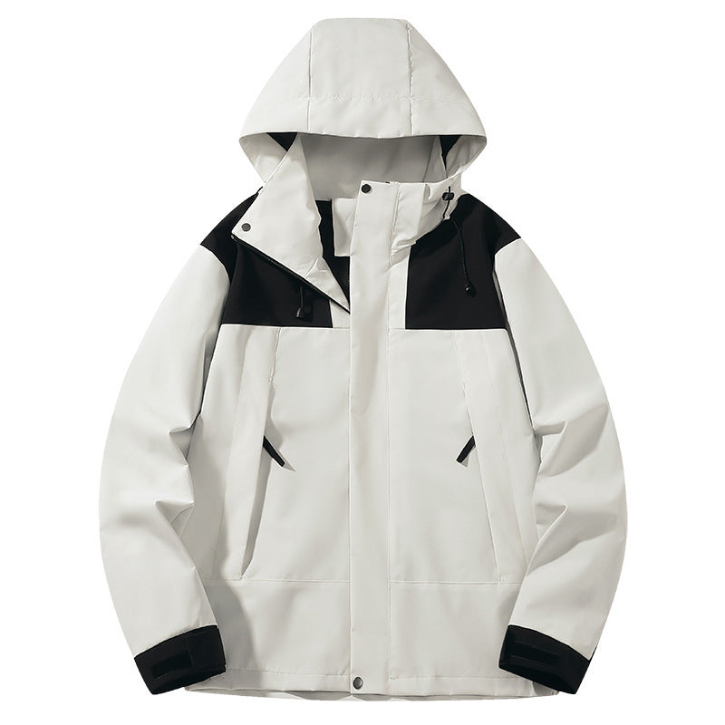 Ellis | Mens Waterproof Hardshell Ski Jacket, Ivory White
