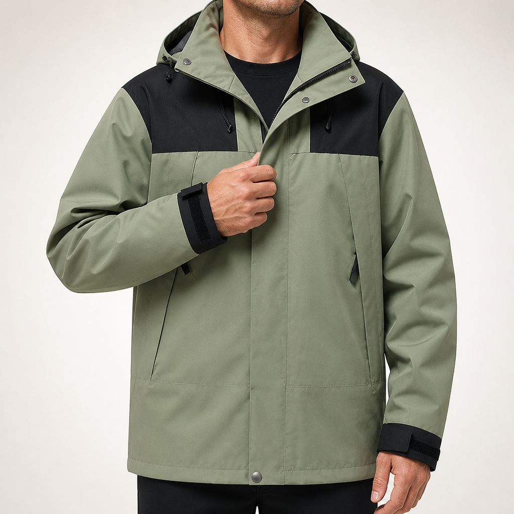 Ellis | Mens Waterproof Hardshell Ski Jacket, Matcha Green
